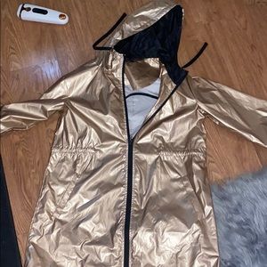 Metallic gold windbreaker